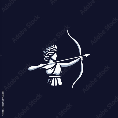 Archer Olympian Goddess Logo