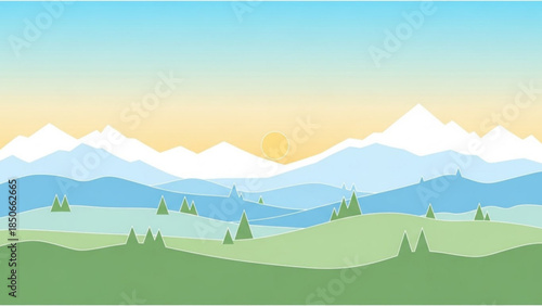 Detailed stippled illustration of rolling hills in grayscale with textured background