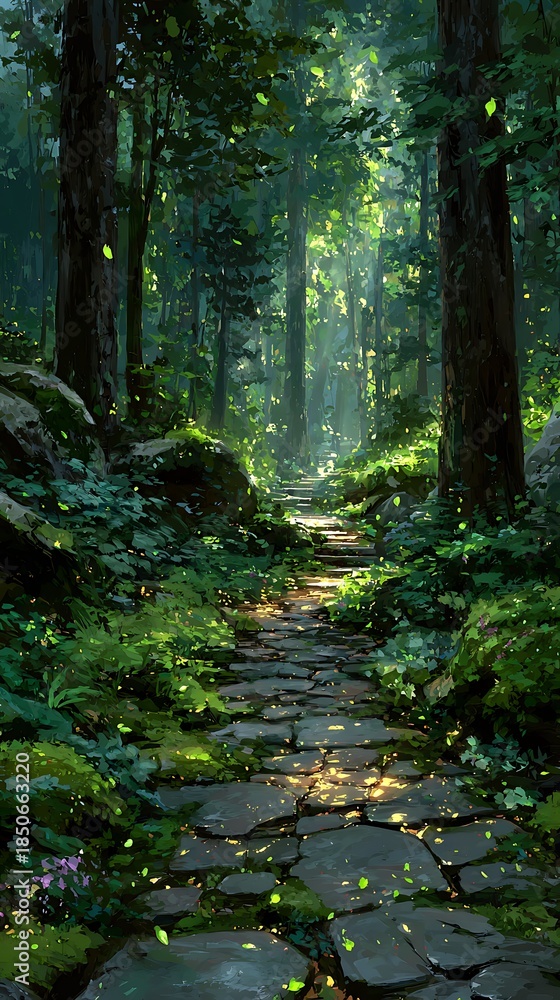 Fototapeta premium Serene forest pathway