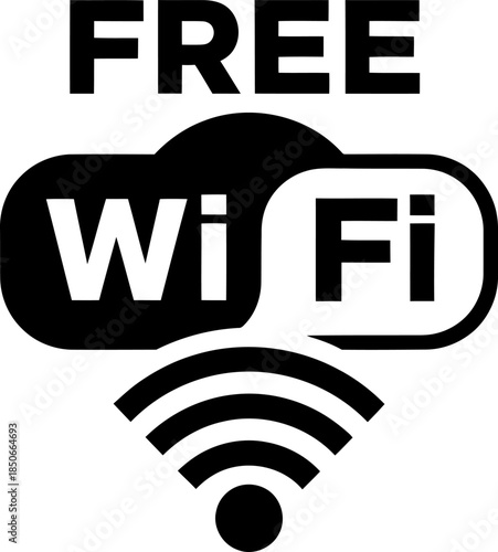 Free Public WiFi Network Connection Silhouette