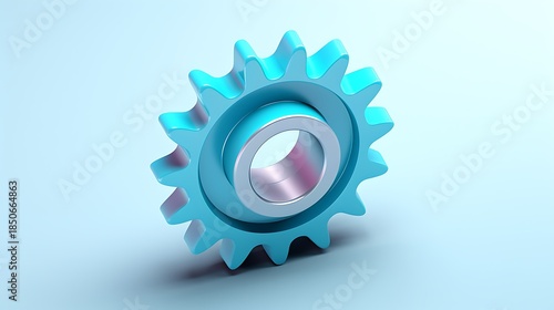 Blue gear with central hole