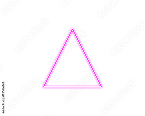 Pink equilateral triangle isolated on transparent background