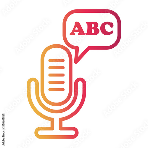 language change Line Gradient Icon