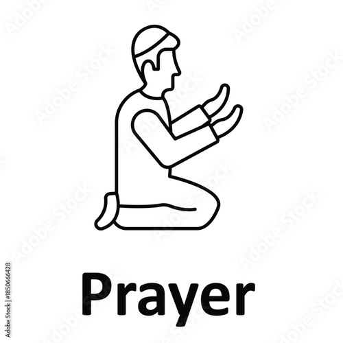 Prayer Vector icon which can easily modify or edit