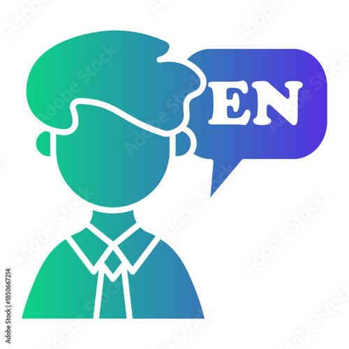 english Gradient icon