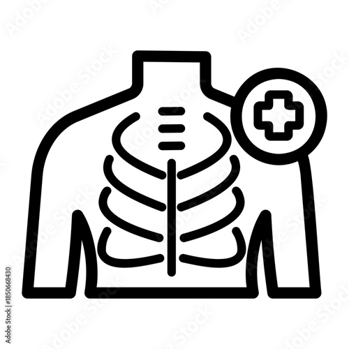 x ray Line Icon