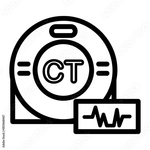 ct scan Line Icon