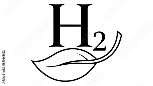 Green hydrogen h₂ power, a symbol of sustainable and environmentally friendly fuel production
