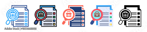 Job Search Icon Sheet Multiple Style Collection 