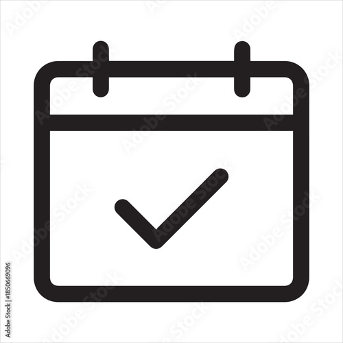 calendar line icon illustration