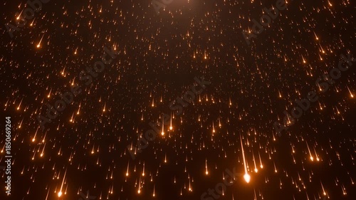 falling glowing particle light star meteor seamless loop background