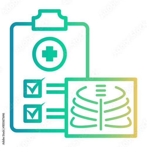 clipboard Line Gradient Icon