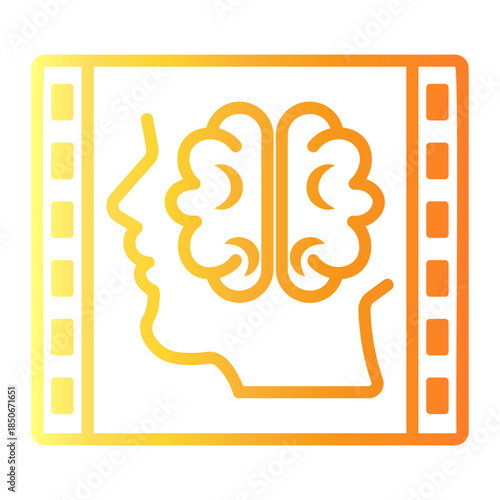 brain Line Gradient Icon