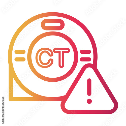 ct scan Line Gradient Icon