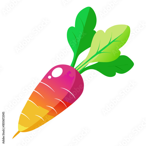 daikon radish with leaves