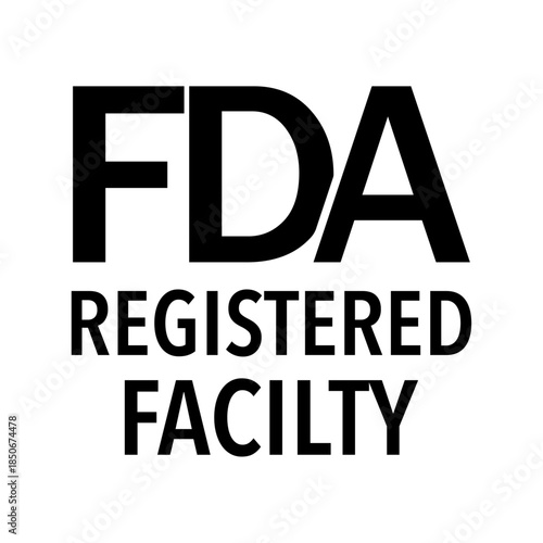 FDA REGISTERED FACILTY BLACK VECTOR LOGO