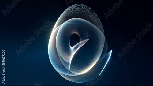 Abstract logo reveal animation with flowing light