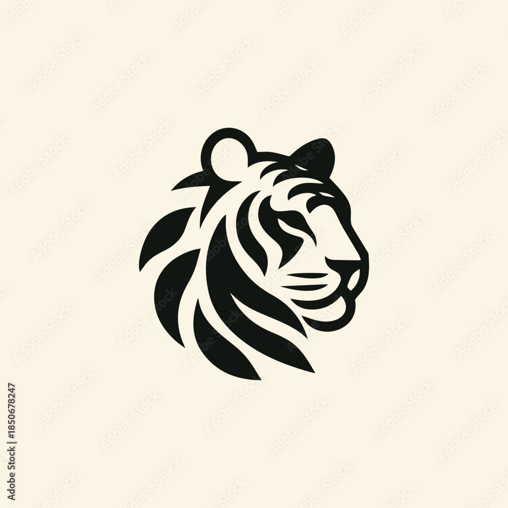 Fototapeta premium Minimalist Tiger Logo