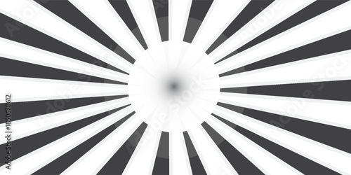 Ray sun light. Sunburst background. Radial circle line. Pattern starburst. Comic beam lines. Sun effect rays. Abstract firework. Concentration stripe. Cartoons lightning style. Vector illustration