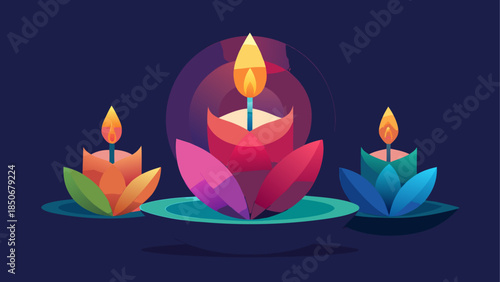 Lotus candles in harmony