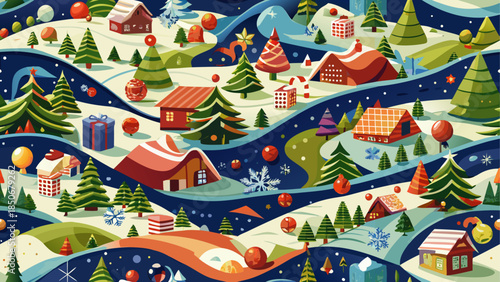 Winter wonderland village