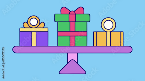 Balanced gifts on scale