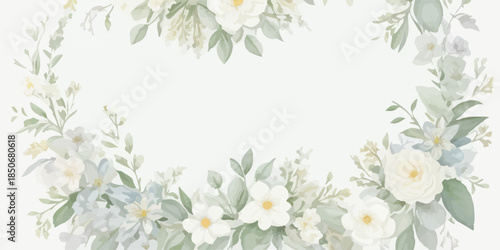 Elegant Nature Inspired Watercolor Floral Clipart Collection