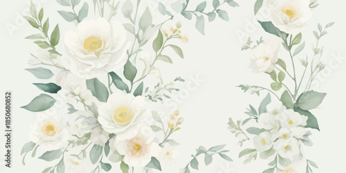 Elegant Watercolor Flower Clipart Set for Feminine Design