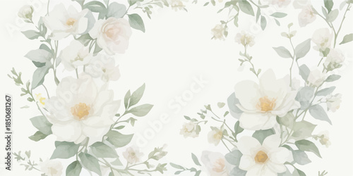 Botanical Watercolor Floral Clipart Set for Branding and Packaging