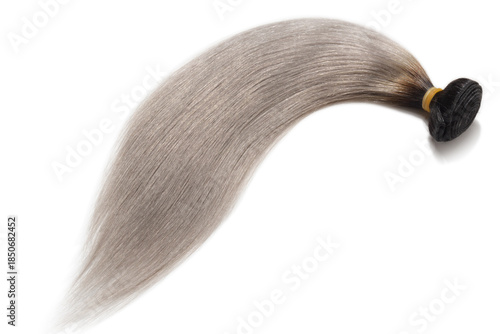straight black to grey two tone omgre human hair weaves bundle