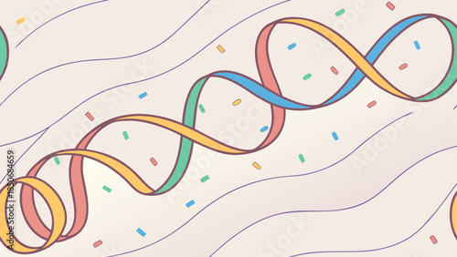 Colorful dna helix illustration