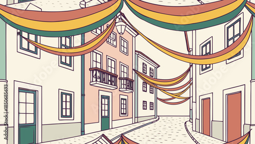 Colorful street decorations