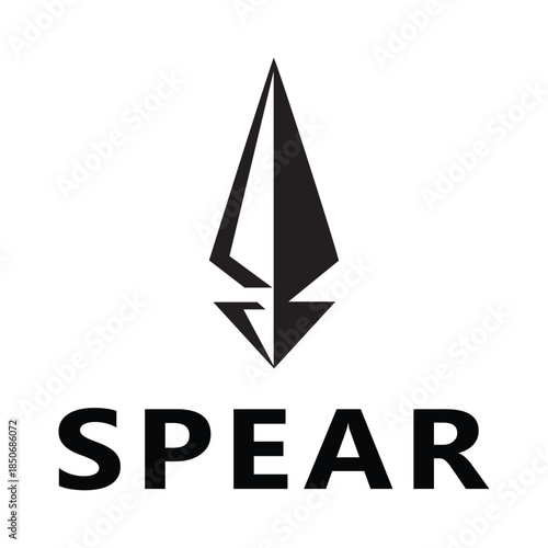 Spear logo vector icon template design
