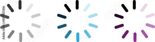 Colorful Modern Loading Spinner Icons and Progress Indicators for Web and Apps