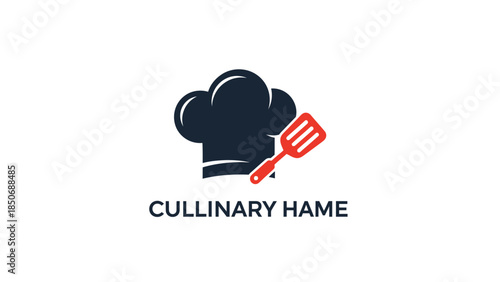 Culinary Helm Chef Hat and Spatula Logo Design