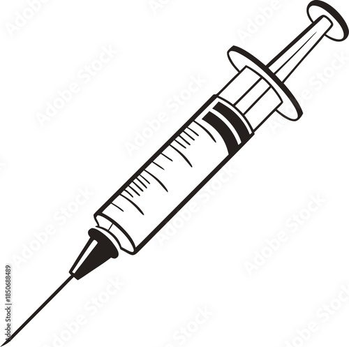 syringe on white background