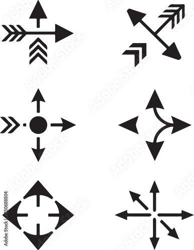 black silhouettes of people riding horses in various poses and movements