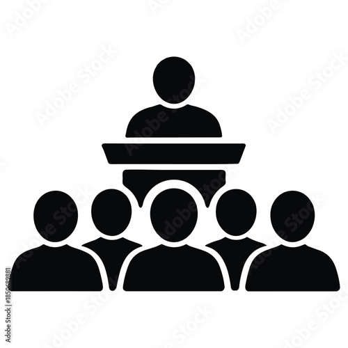 Speaker addressing audience vector