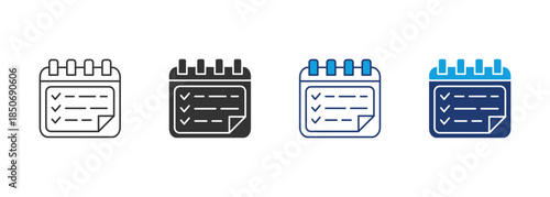 Organizer Icon Set Multiple Style Collection