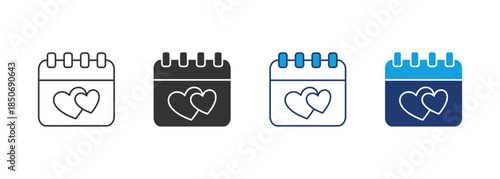 Save The Date Icon Set Multiple Style Collection