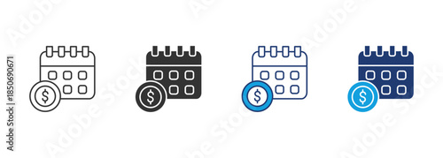 Payday Icon Set Multiple Style Collection