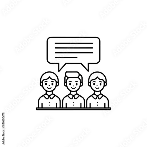 man and woman with speech bubble