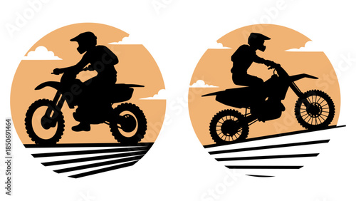 Motocross Racing Illustration.