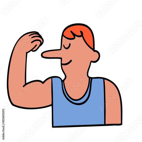Man flexing his muscles