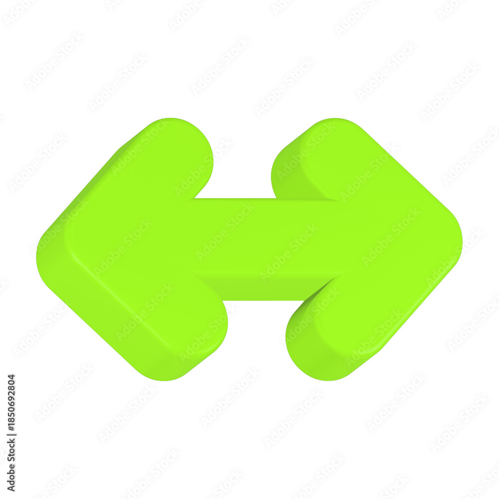 Obraz premium gap arrow 3d rendering icon green color