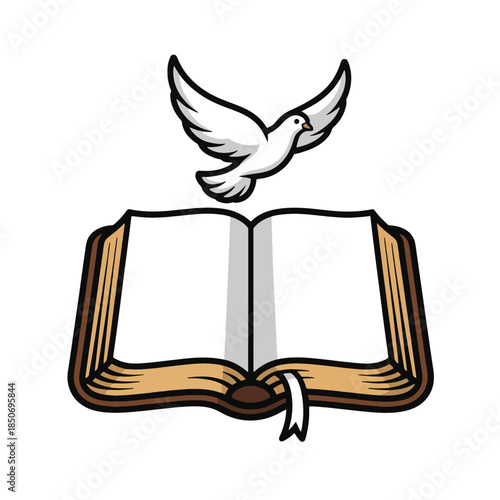 Bible with Dove