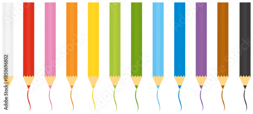 色えんぴつのイラストセット