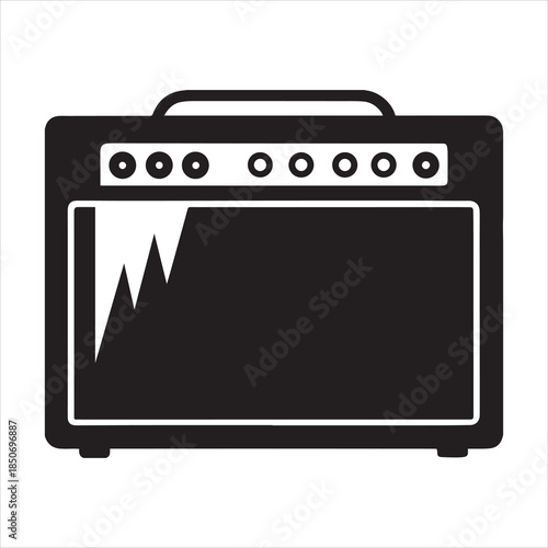 Guitar Amp Silhouette Vector Illustration