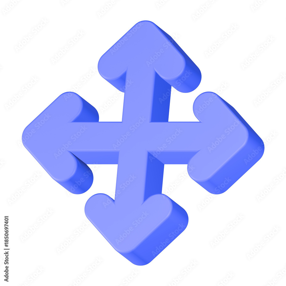 Obraz premium resize/upsize 3d rendering icon blue color