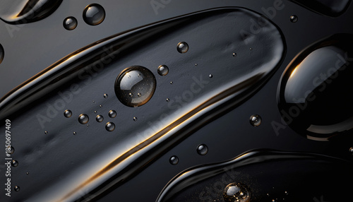 ブラックカラーのスキンケアテクスチャ　高級感を演出する美容素材